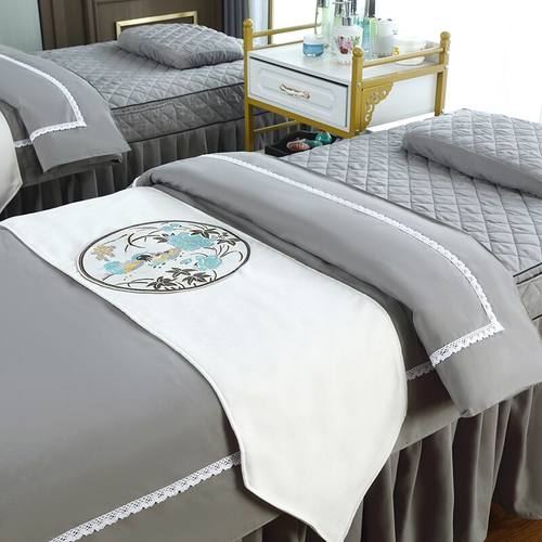 美容床床旗美容院用品床尾巾