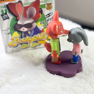 新款动物城潮玩手办摆件完美拍档盲盒尼克与朱迪过来抱抱公仔