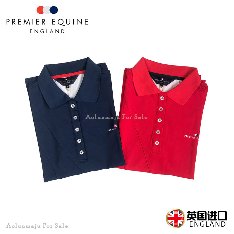 英国PE马术T恤骑马Polo衫奥伦马具马术用品骑士装备服装男女短袖
