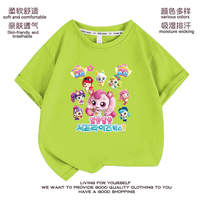 Cute and adorable Catch Teenieping Girl round-neck short-sleeved T-shirt, happy and adorable little girl top thumbnail 7