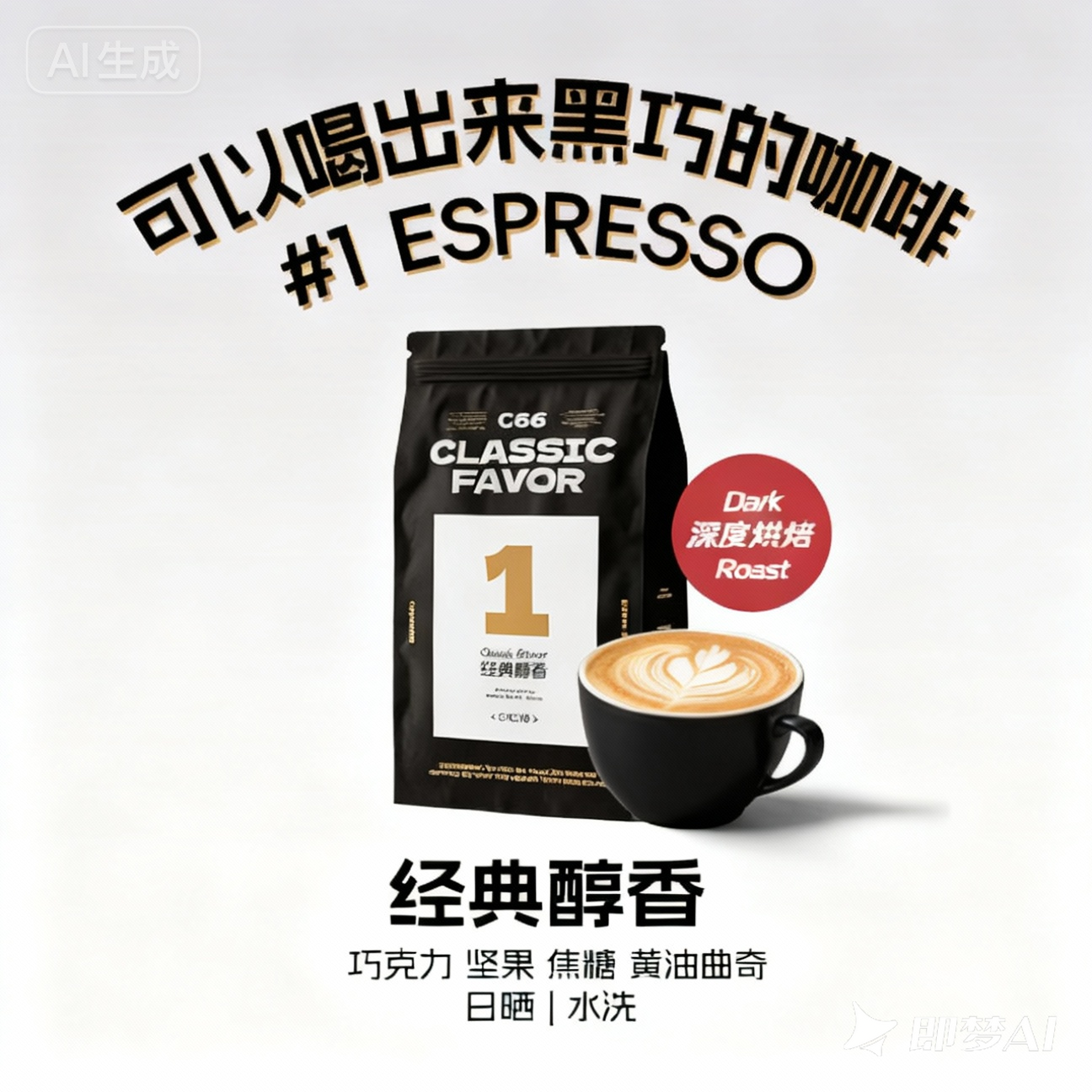 西拾精品咖啡豆深度烘焙阿拉比卡冰美式拿铁优质意式咖啡可磨粉