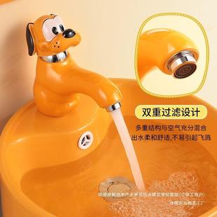 水狗头水龙头大鼻子可爱小狗冷热洗脸盆家用水龙头洗漱台一体式