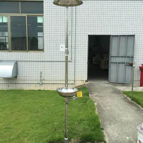 304不锈钢实验室紧急喷淋洗眼器立式冲淋浴验厂洗眼器 工业用装置