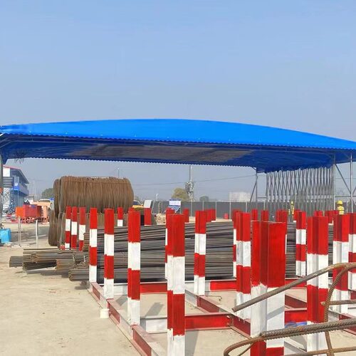 推拉雨棚移动伸缩篷电动仓库物流蓬门面排档棚折叠停车棚工地雨棚