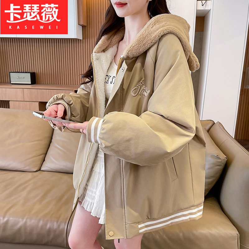 可爱风棒球服外套少女冬季2025新款初中高中学生宽松加绒加厚棉服,女装/女士精品,棉衣/棉服,淘宝优惠券,粉丝福利购,淘宝优惠卷