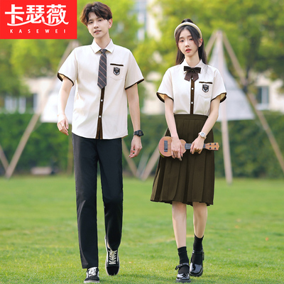 学院风高中生夏季毕业合照礼服校服初中小学生演出合唱jk制服套装