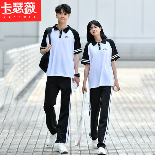 实拍情侣装初高中生合唱演出服