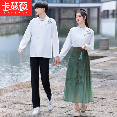 古风班服运动会初高中生诗歌朗诵表演服小学生毕业拍照合唱演出服