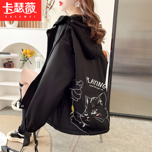 休闲工装夹克少女2025冬装新款初高中学生韩版潮流宽松羊羔毛外套