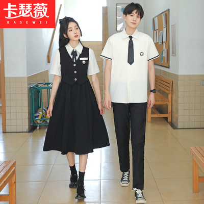初中毕业季班服夏季套装高中生学院风表演服大合唱JK制服衬衫校服