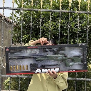 儿童悍迪AWM手动发射狙击枪98K吸盘海绵软弹枪M24玩具枪M416男孩5