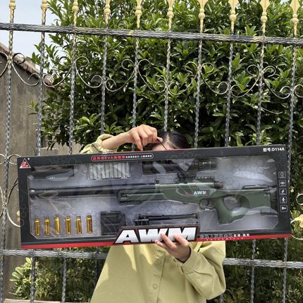儿童悍迪AWM手动发射狙击枪98K吸盘海绵软弹枪M24玩具枪M416男孩5