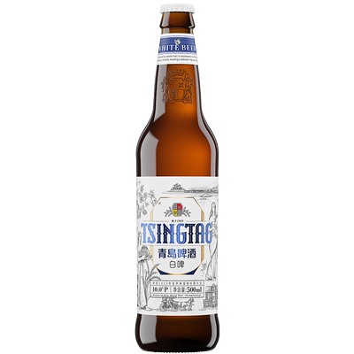 青岛啤酒全麦白啤500ml*12瓶包邮