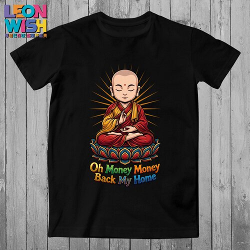Oh Money Money Back My Home纯棉T恤国潮原创潮牌LEONWISH体恤