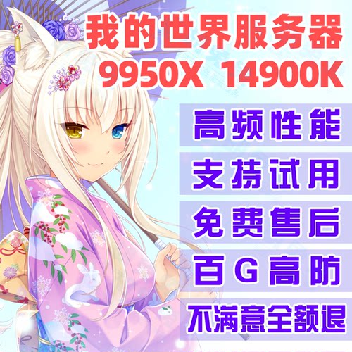 我的世界服务器MC服务器Minecraft高防i9r9VPS租用整合联机开服云