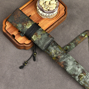 【云朵设计】墨绿洒金笛袋笛箫收纳套竹笛套竹笛包箫袋尺八南箫套