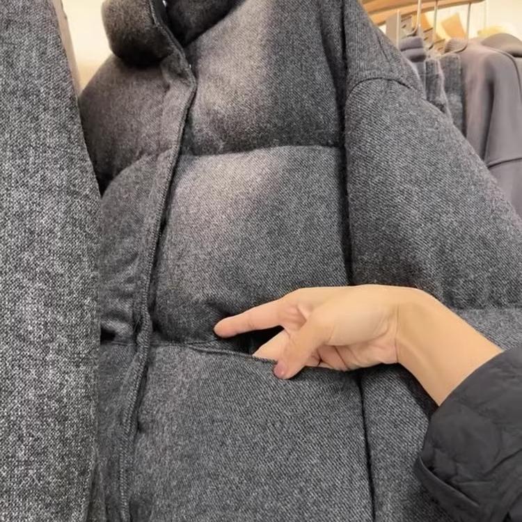 韩系简约风高领羽绒棉服外套
