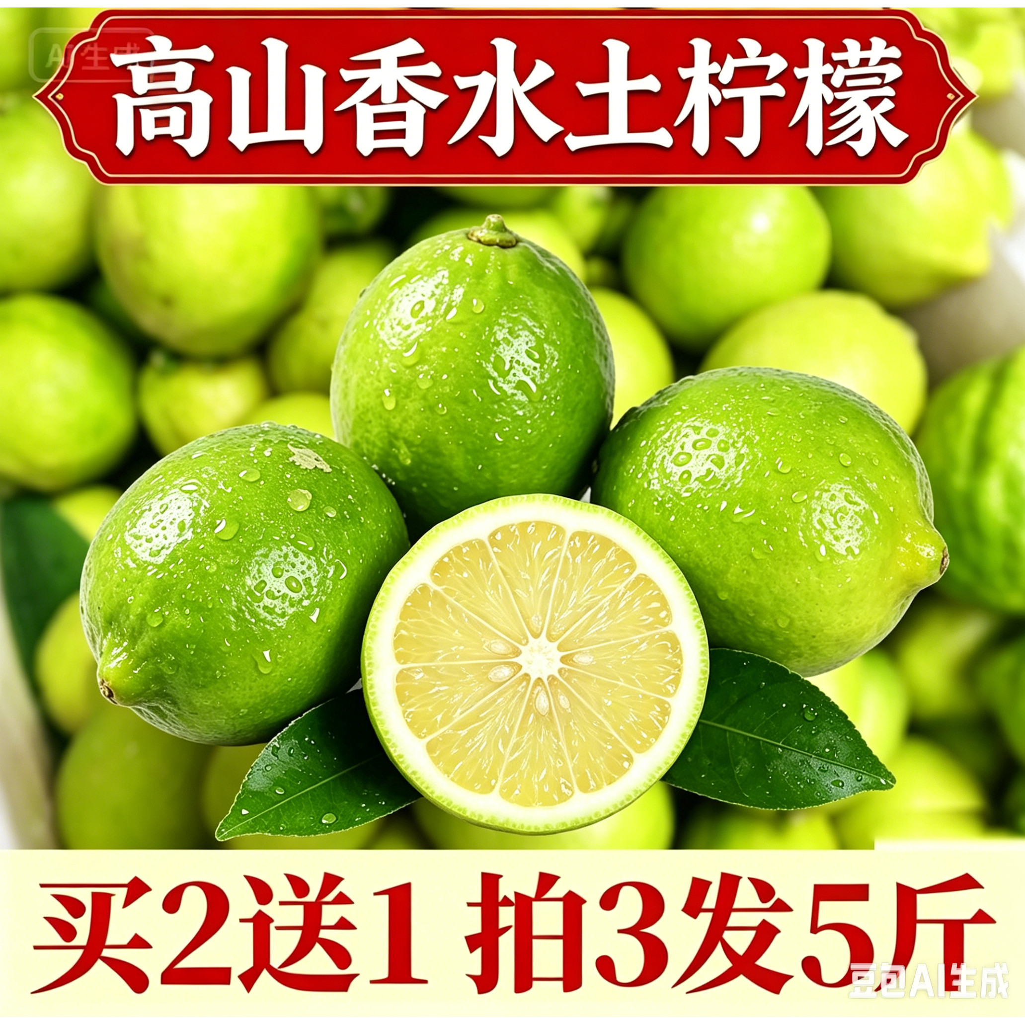 广西高山香水土柠檬新鲜水果