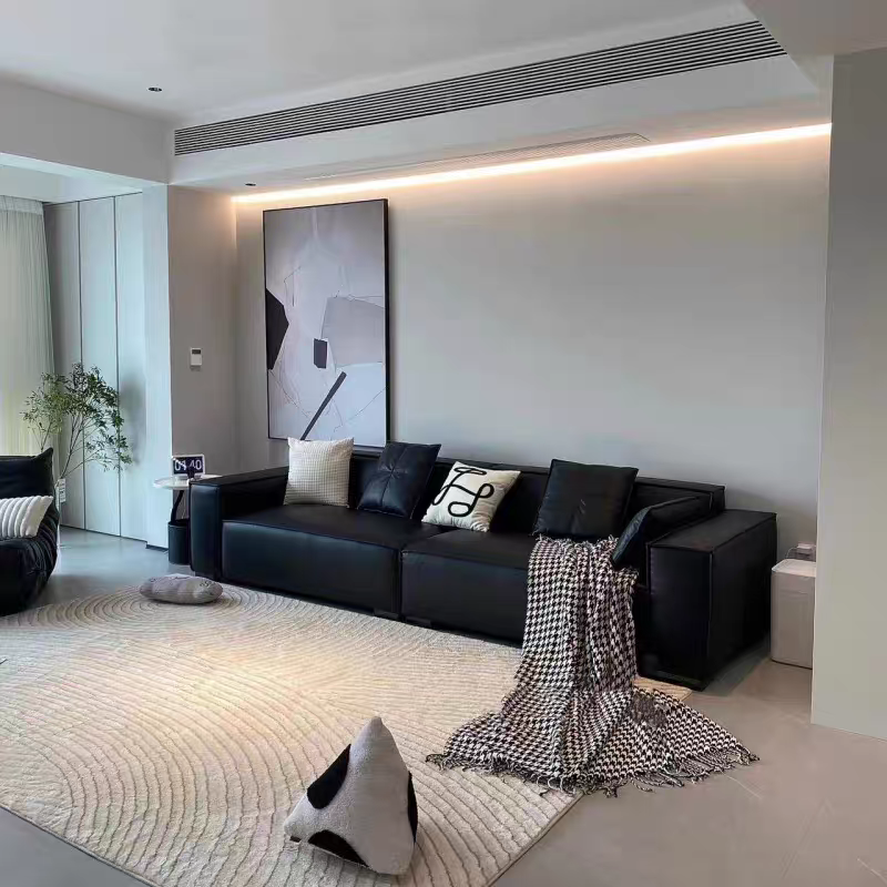 意式极简网红豆腐块沙发现代简约直排小户型客厅方块生态真皮沙发,住宅家具,布艺沙发,淘宝优惠券,粉丝福利购,淘宝优惠卷