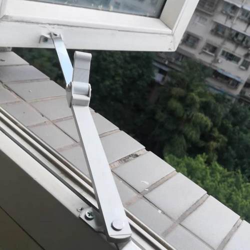 塑钢窗户防风杆安全扣开窗免打孔可调断桥铝角度定位器伸缩外内.