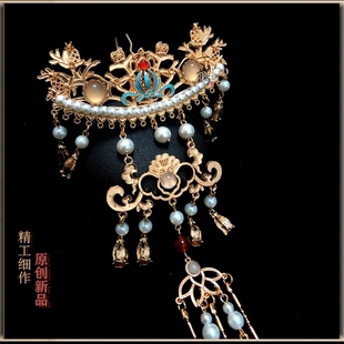 一鹤原创 发钗压鬓唐风明制复古风汉服百搭富贵 超仙气长流苏后压