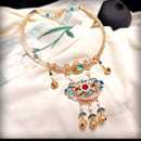 马面配饰璎珞流苏晚明风平安锁汉服古风项圈明制中式 唐风项链饰品