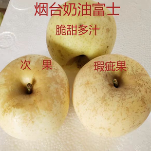 瑕疵果5斤苹果山东 烟台黄金奶油富士 脆甜多汁新鲜水果 次果 包邮