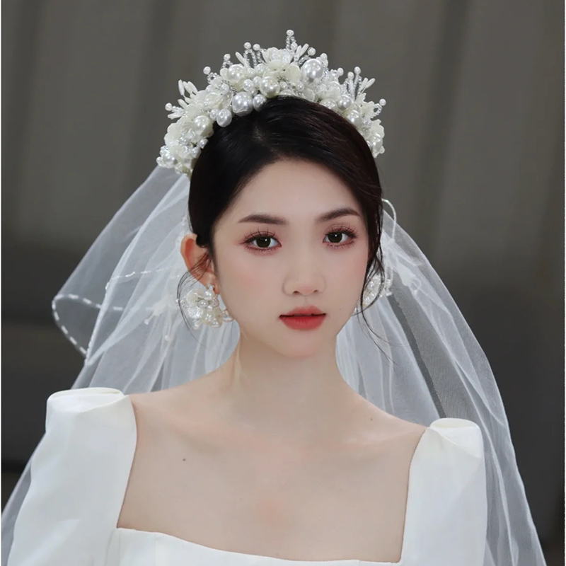 发箍皇冠水晶串珠日韩森系超仙美