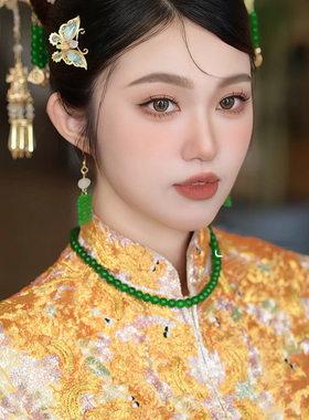 串珠锁骨链女性简约高级感仙气