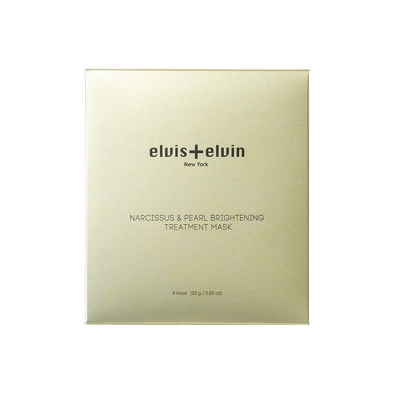elvis+elvin 水仙亮白面膜 Narcissus & Pearl Brightening 4片盒