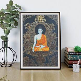 西藏唐卡 药师佛线稿 手绘DIY描金填色唐卡 纯棉油画布挂画唐卡