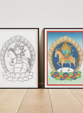 纯棉油画布西藏唐卡唐卡描金