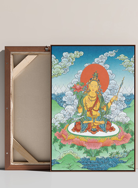 虚空藏菩萨纯棉油画布唐卡线稿