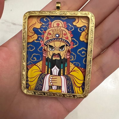 纯棉油画布唐卡描金小唐卡