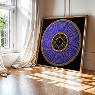 智慧之眼坛城非遗唐卡手绘diy创意手工唐卡西藏手绘唐卡挂画唐卡