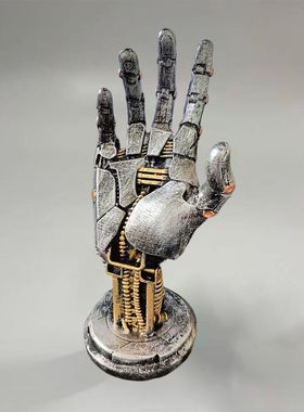 赛博朋克机械手摆件阿修罗游戏手柄支架戒指手串桌面支架拍照背景