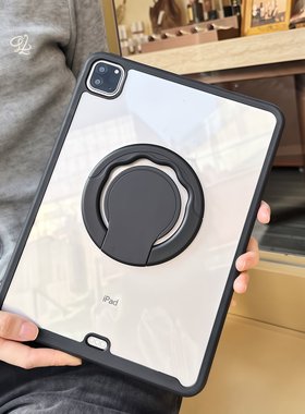 适用ipadAir2025第7代M3平板保护套13寸防弯亚克力A3268磨砂不留指纹A3271软边硬底壳a3268带多功能支撑架壳