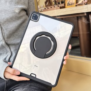 适用ipadAir2025第7代M3平板保护套13寸防弯亚克力A3268磨砂不留指纹A3271软边硬底壳a3268带多功能支撑架壳