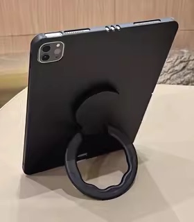 适用iPad第11代2025款保护套第10代防摔mini7654全包边pro硅胶ipadair7保护壳带支架6黑色Air1/Air2软后盖壳