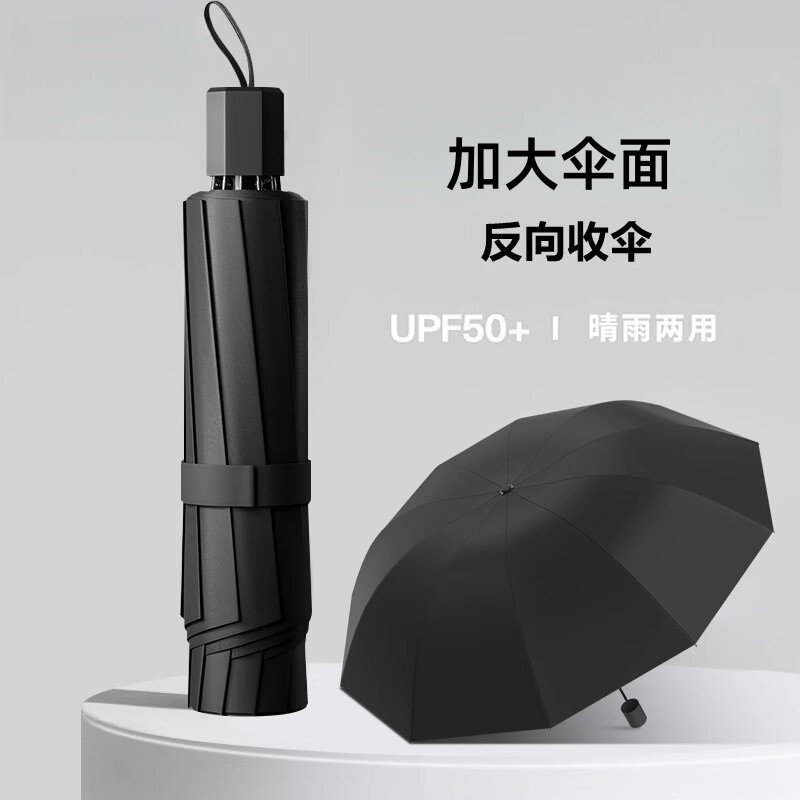 110cm加大雨伞大号折叠结实晴雨两用伞防晒遮阳伞广告logo定制伞