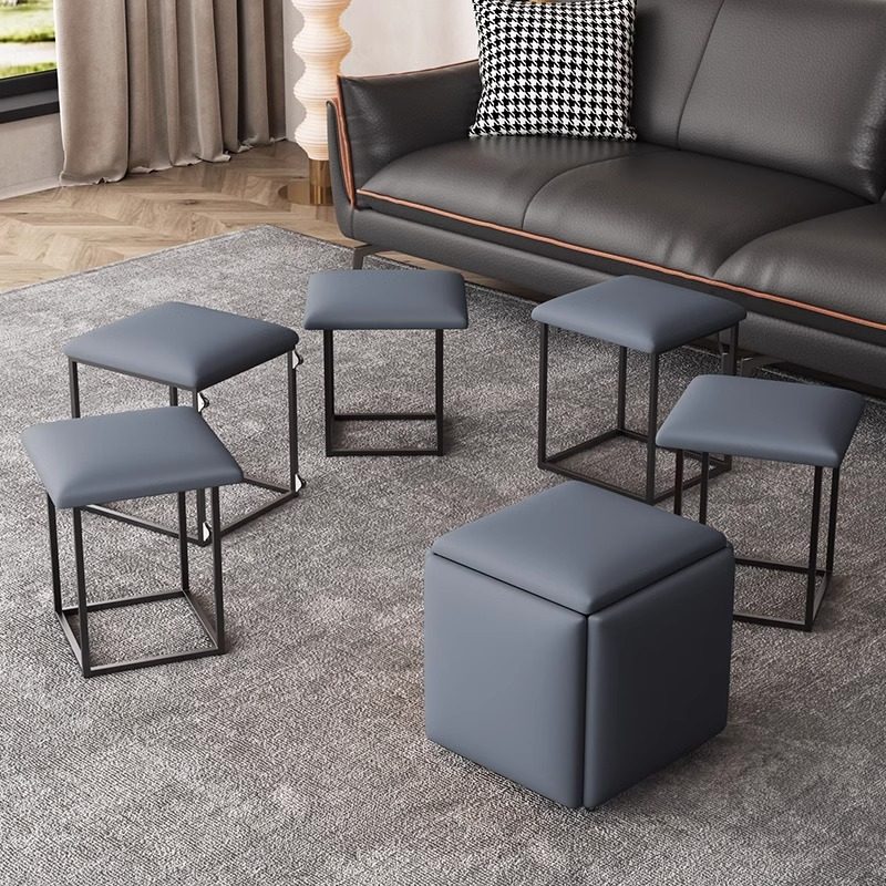 凳子家用时尚创意收纳凳储物多功能一凳变五凳简约现代沙发凳套凳