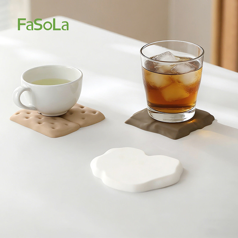 FaSoLa饼干造型硅胶隔热杯垫