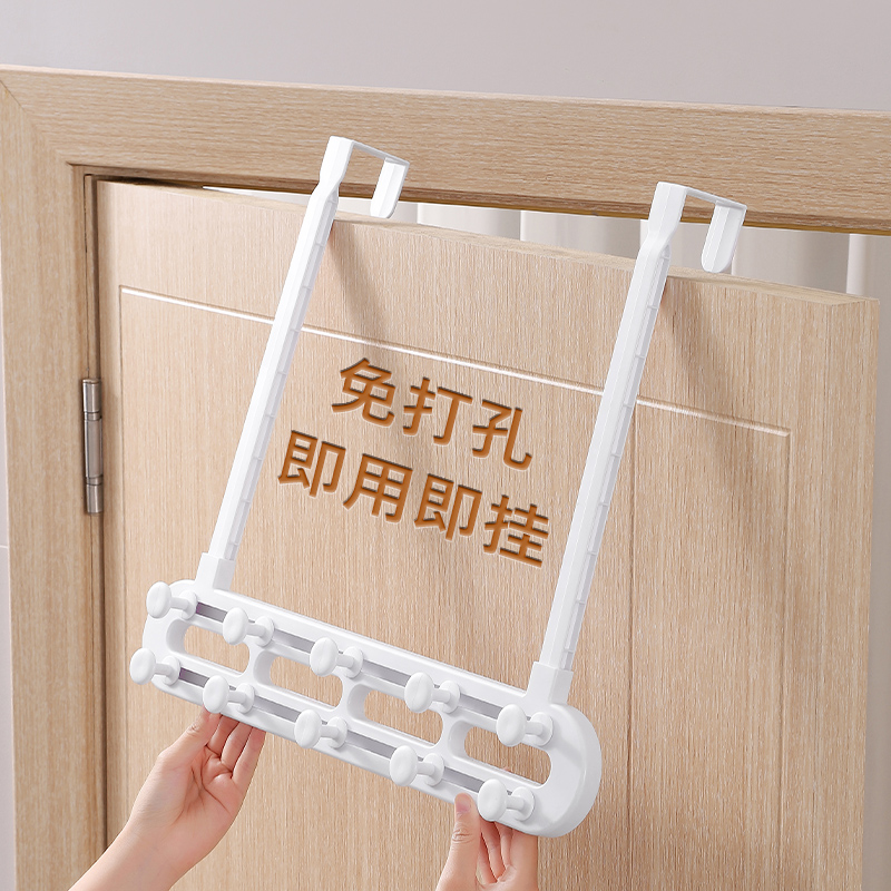 免打孔门后多功能挂衣置物架