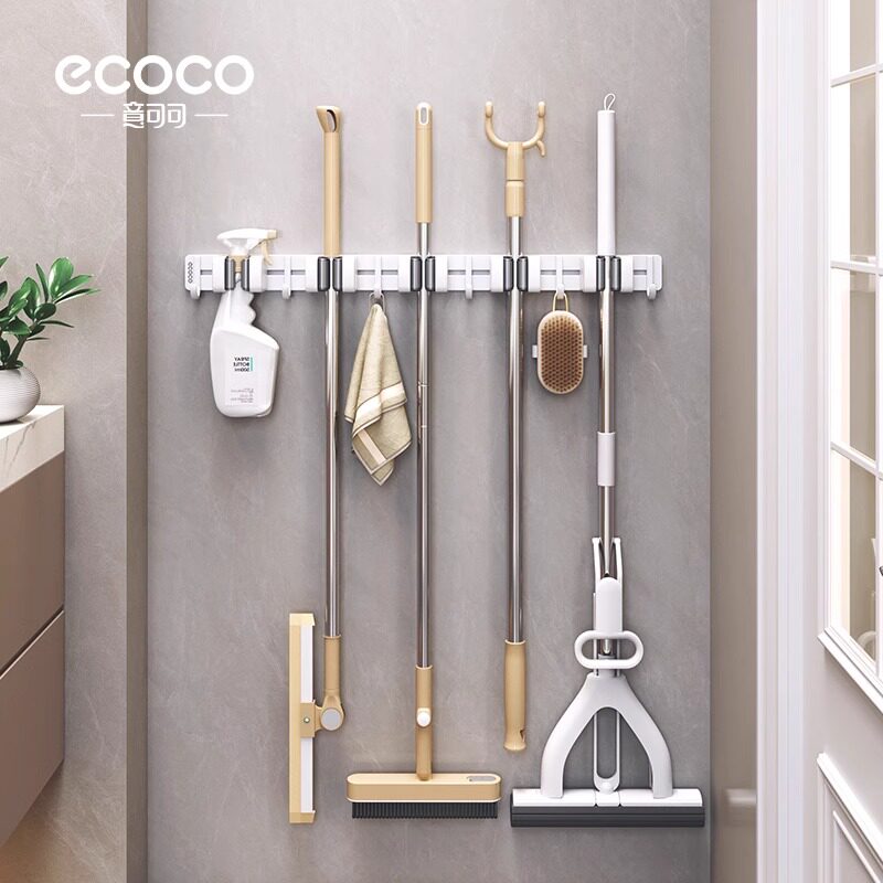 ecoco/意可可拖把架免打孔挂钩