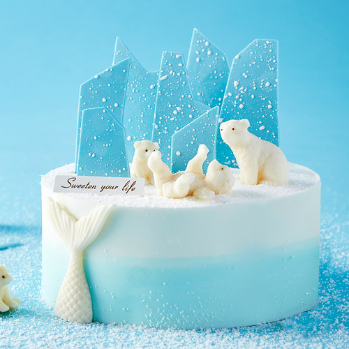 【到店兑换】电子券 85度C熊熊冰雪世界 卡通儿童生日蛋糕 1份