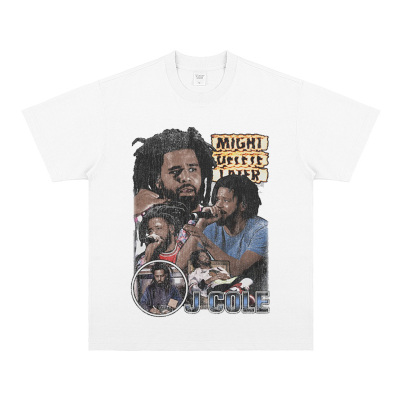 J. COLE MIGHT DELETE LATER TEE科尔专辑联名短袖T恤 美式小领口