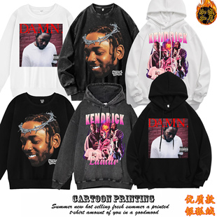 功夫肯尼Kendrick Lamar tee欧美卫衣DAMN同款外套男女复古长袖冬