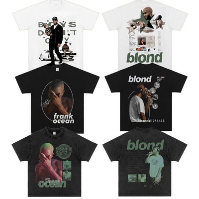 Frank Ocean Blond Blonde tee  Orange 法海弗兰克短袖美式复古