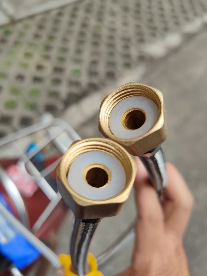 304不锈钢丝编织软管热水器冷热进水管高压防爆马桶连接管4分家用