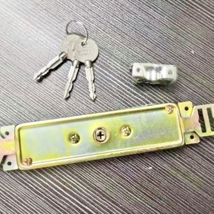 防撬门锁通用型中间开铜芯老式通开铜锁芯卷门锁十字底开锁防盗